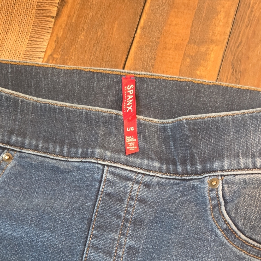 SPANX Blue Jeggings with Classic Indigo Wash